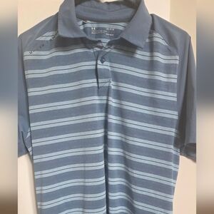 LG Men's Blue Striped Polo Shirt